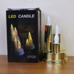 LED Flameless Candle Lamp with Triple Candle Design (1 Pc) - Full Detail by Nari Haat, Indian ethnic wear, women clot...