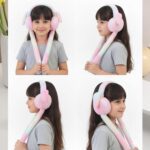 Soft Plush Winter Earmuffs for Kids (1 Pc) - Full Detail by Nari Haat, Indian ethnic wear, women clothing, designer suit