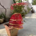 Premium Tulsi Vastra Pooja Cloth – 2-Piece Set - Neckline Detail by Nari Haat, Indian ethnic wear, women clothing, ...