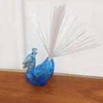 LED Fiber-Optic Peacock Decorative Night Light (1 Pc) - Fabric Detail by Nari Haat, Indian ethnic wear, women clothin...