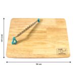 Supermom Wooden Craft Cutting and Chopping Board (1 Pc) - Back View by Nari Haat, Indian ethnic wear, women clothing,...