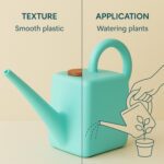 2 Litre Heavy-Duty Plastic Gardening Watering Can with Long Spout & Ergonomic Handle - Neckline Detail by Nari Haat, ...