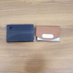 Leather & Stainless-Steel Business Card Holder (1 Pc) - Full Detail by Nari Haat, Indian ethnic wear, women clothing,...