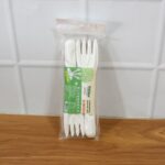 Compostable Bagasse Fork – 10 Pcs Pack - Fabric Detail by Nari Haat, Indian ethnic wear, women clothing, designer suit