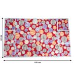 Refrigerator Top Cover with Side Pockets (100x60 Cm / 1 Pc) - Back View by Nari Haat, Indian ethnic wear, women cloth...