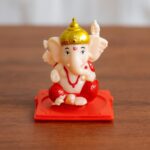Decorative Small Lord Ganesh Idol in Transparent Case (1 Pc) - Full Detail by Nari Haat, Indian ethnic wear, women cl...