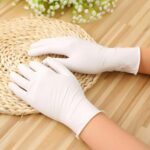 Medium Reusable Household Cleaning Gloves - (2 Pc / Set) - Back View by Nari Haat, Indian ethnic wear, women clothing...
