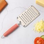 Supermom Stainless Steel Vegetable & Cheese Grater with Soft Grip Handle (1 Pc) - Back View by Nari Haat, Indian ethn...