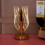 Modern Crystal LED Table Lamp (1 Pc) - Front View by Nari Haat, Indian ethnic wear, women clothing, designer suit
