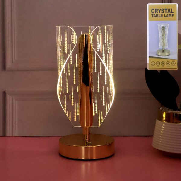 Modern Crystal LED Table Lamp (1 Pc) - Front View by Nari Haat, Indian ethnic wear, women clothing, designer suit