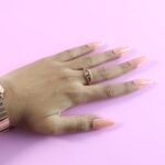 Elegant Nude Glossy Artificial Nail Tips fake nails (24 Pc Set) - Back View by Nari Haat, Indian ethnic wear, women c...