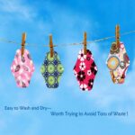 Reusable Cloth Sanitary Pads for Women (4 Pc) - Back View by Nari Haat, Indian ethnic wear, women clothing, designer ...