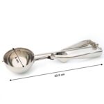 Premium Stainless Steel Ice Cream Scoop with Trigger Release –Approx 70 ML Capacity - Neckline Detail by Nari Haat,...