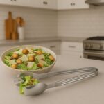 Stainless Steel Multipurpose Serving Tong – 2-in-1 Pasta & Salad Tong (1 Pc) - Full Detail by Nari Haat, Indian eth...