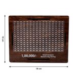 Big Wooden Savings Challenge Money Bank / Piggy Bank - (1 Pc) - Fabric Detail by Nari Haat, Indian ethnic wear, women...