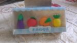 Mini Cute Veg & Fruit Erasers – 3D Colorful Eraser Set for Kids (4 Pc) - Full Detail by Nari Haat, Indian ethnic we...