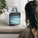 Portable Mini Air Cooler Fan with Water Cooling Function (1 Pc) - Fabric Detail by Nari Haat, Indian ethnic wear, wom...