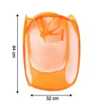 Foldable Pop-Up Mesh Laundry Basket Hamper (1 Pc) - Back View by Nari Haat, Indian ethnic wear, women clothing, desig...