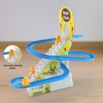 LALA Small Duck Climb Stairs Toy Roller Coaster Flashing Lights & Music (3 Ducks) - Neckline Detail by Nari Haat, Ind...