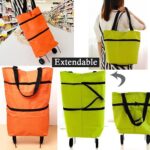 Folding Cart Bags Trolley Shopping Bag For Travel Luggage - Full Detail by Nari Haat, Indian ethnic wear, women cloth...