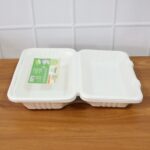 FresheeClamshell Takeaway Compostable Bagasse Food Box 9x6x3 Inch – 10 Pcs Pack - Full Detail by Nari Haat, Indian ...