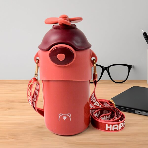 Stainless Steel Water Bottles 500 ML Approx (Mix Design & Color / 1 Pc) - Front View by Nari Haat, Indian ethnic wear...