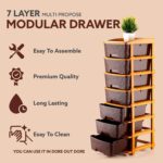 7-Layer Multipurpose Plastic Storage Drawer Organizer - Fabric Detail by Nari Haat, Indian ethnic wear, women clothin...