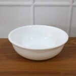 Plastic 6 Inch White Round Deep Serving Bowl (1 Pc) - Full Detail by Nari Haat, Indian ethnic wear, women clothing, d...