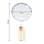 Stainless Steel Wire Skimmer with Wooden Handle (1 Pc) - Full Detail by Nari Haat, Indian ethnic wear, women clothing...