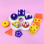 Geometric Stacking Sorter Puzzle Toy - Full Detail by Nari Haat, Indian ethnic wear, women clothing, designer suit