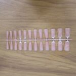 Elegant Nude Glossy Artificial Nail Tips fake nails (24 Pc Set) - Full Detail by Nari Haat, Indian ethnic wear, women...