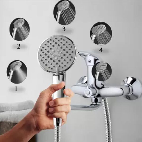 Shower Head Multi-Function Plastic High Pressure Shower Spray for Bathroom - Front View by Nari Haat, Indian ethnic w...