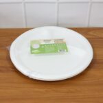 Freshee 10 Inch 3-Compartment Round Compostable Bagasse Plate (10 Pc) - Fabric Detail by Nari Haat, Indian ethnic wea...