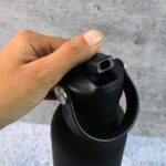 Stainless Steel Water Bottle with Carry Strap & Built-In Straw 1000ML Approx (1 Pc) - Fabric Detail by Nari Haat, Ind...