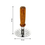 Pavbhaji Masher – Strong Kitchen Tool for Mashing Pavbhaji & Vegetables - Neckline Detail by Nari Haat, Indian ethn...