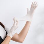 Medium Reusable Household Cleaning Gloves - (2 Pc / Set) - Neckline Detail by Nari Haat, Indian ethnic wear, women cl...