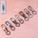Premium Heavy-Duty Metal Keychain with Carabiner Clip (1 Pc / Assorted Design) - Front View by Nari Haat, Indian ethn...