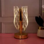 Modern Crystal LED Table Lamp (1 Pc) - Full Detail by Nari Haat, Indian ethnic wear, women clothing, designer suit