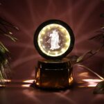 Radhe Krishna Crystal Ball Night Light – 1 Pc - Neckline Detail by Nari Haat, Indian ethnic wear, women clothing, d...