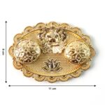 Ganesh Embossed Roli–Chawal Kumkum Chopra - (1 Pc) - Fabric Detail by Nari Haat, Indian ethnic wear, women clothing...