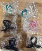 Plastic Hair Clamp Grip, Simple Matte Hair Barrette Clamp (12 Pc /  Mix Design) - Full Detail by Nari Haat, Indian et...