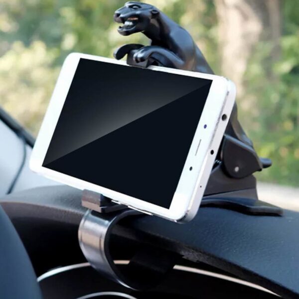 Jaguar Leopard Shape Plastic Phone Clip, Mobile Phone Holder For Car Use - Front View by Nari Haat, Indian ethnic wea...