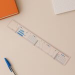 Multifunctional Transparent Plastic Geometry Ruler (1 Pc) - Front View by Nari Haat, Indian ethnic wear, women clothi...