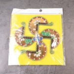 Golden Swastik Shubh Labh Wall Hanging with Ganesh Idol (1 Pc) - Full Detail by Nari Haat, Indian ethnic wear, women ...