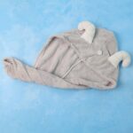 Cute Animal Ear Hooded Hair Drying Towel Wrap (1 Pc) - Full Detail by Nari Haat, Indian ethnic wear, women clothing, ...