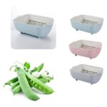 Multifunctional BPA Free Double Layered Plastic Rotatable Strainer (Multicolor) - Full Detail by Nari Haat, Indian et...