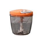6 BLADE 2IN1 MANUAL FOOD CHOPPER, COMPACT & POWERFUL HAND HELD VEGETABLE (1000Ml) - Sleeve Design by Nari Haat, India...