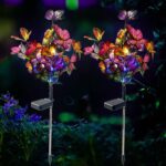 Solar-Powered LED Butterfly Garden Flower Light - Full Detail by Nari Haat, Indian ethnic wear, women clothing, desig...
