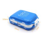 Portable Blue Dual-Sided Pill Organizer Box (1 Pc) - Full Detail by Nari Haat, Indian ethnic wear, women clothing, de...
