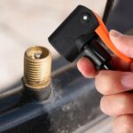 Compact Mini Foot-Operated Air Pump with Hose & Locking Valve Head - Full Detail by Nari Haat, Indian ethnic wear, wo...